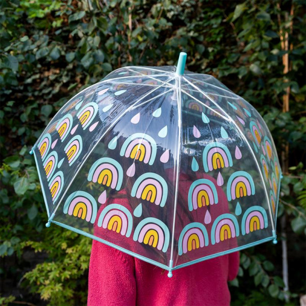 Parapluie enfant transparent - Arc-en-ciel