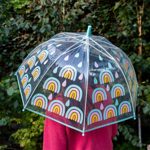 Parapluie enfant transparent - Arc-en-ciel