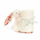 Doudou soother lapin Bashful - Blossom Cream Bunny Berry