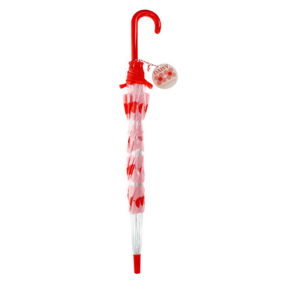 Parapluie enfant transparent - Marguerite rose