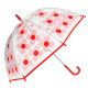 Parapluie enfant transparent - Marguerite rose