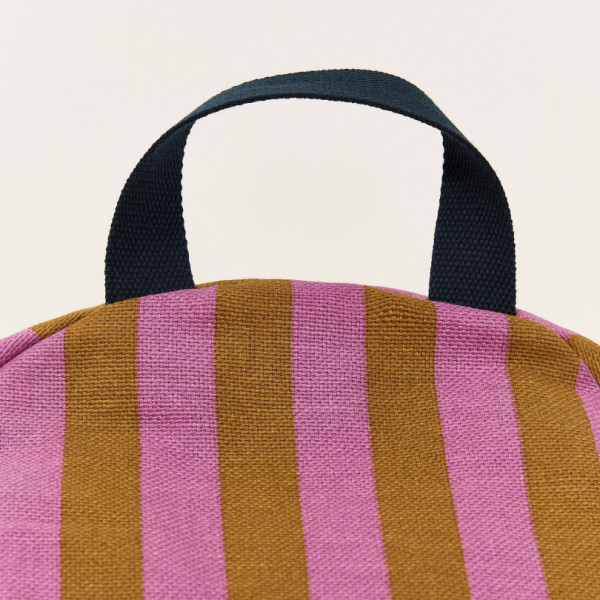 Long pouf enfant Bliss - Pink curry stripes