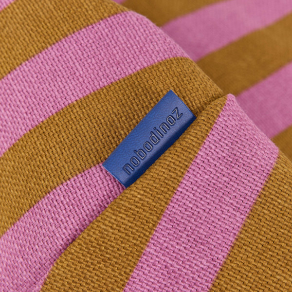 Long pouf enfant Bliss - Pink curry stripes