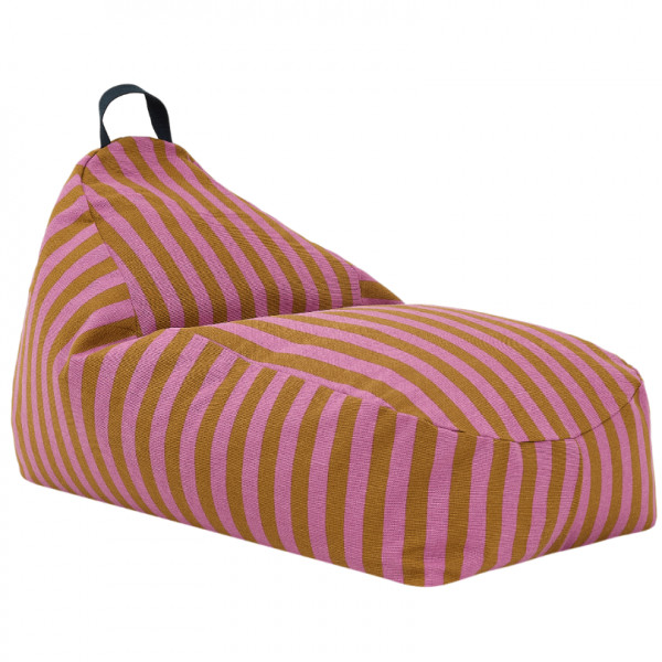 Long pouf enfant Bliss - Pink curry stripes