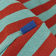 Long pouf enfant Bliss - Red teal green stripes
