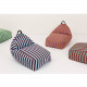 Long pouf enfant Bliss - Burgundy blue stripes