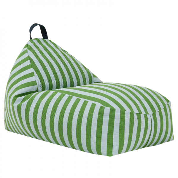 Long pouf enfant Bliss - Green blue stripes