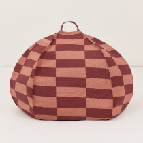 Pouf rond Vibes - Maroon tiles