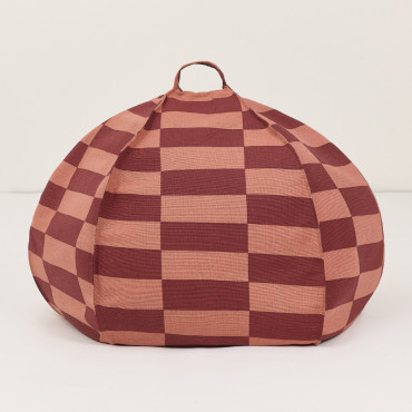 Pouf rond Vibes - Maroon tiles