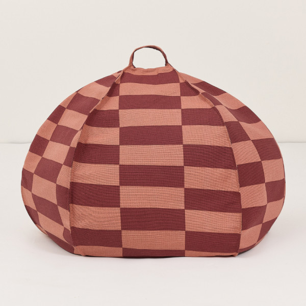 Pouf rond Vibes - Maroon tiles