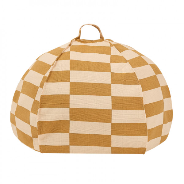 Pouf rond Vibes - Mustard and sand tiles