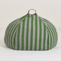 Pouf rond Vibes - Green blue stripes