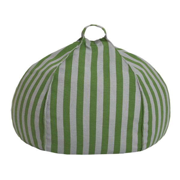 Pouf rond Vibes - Green blue stripes