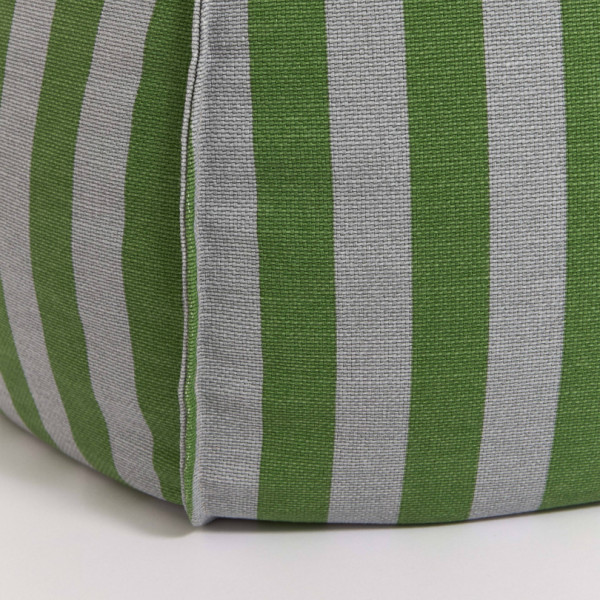 Pouf rond Vibes - Green blue stripes