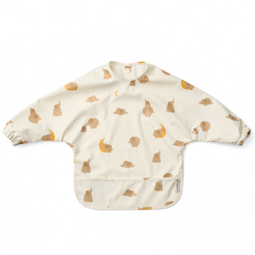 Bavoir à manches plastifié Merle - Eléphant Crème de la crème