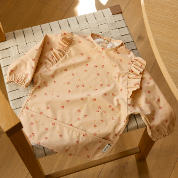 Bavoir à volants à manches Ruffle Merle - Mini butterfly Apple blossom