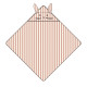 Cape de bain à rayures Albert - Lapin Coral blush
