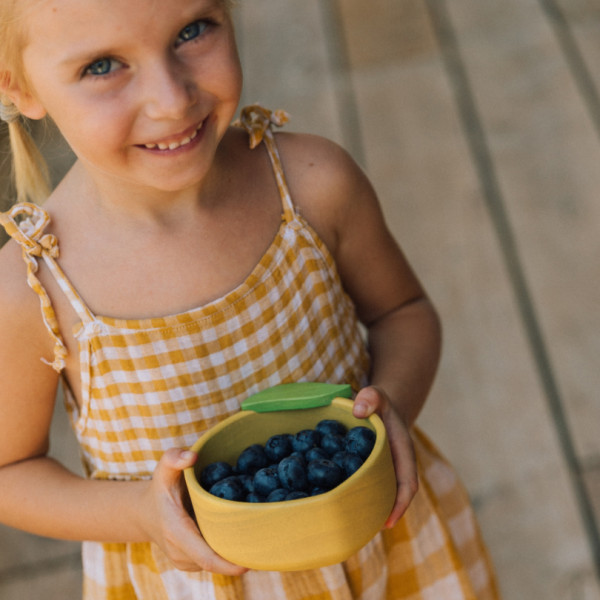Coffret repas en bois hévéa - Lou le citron