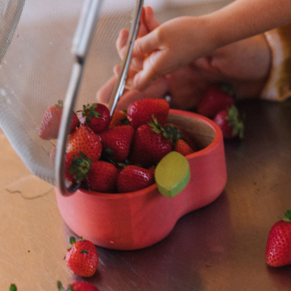 Coffret repas en bois hévéa - Pepa la pomme