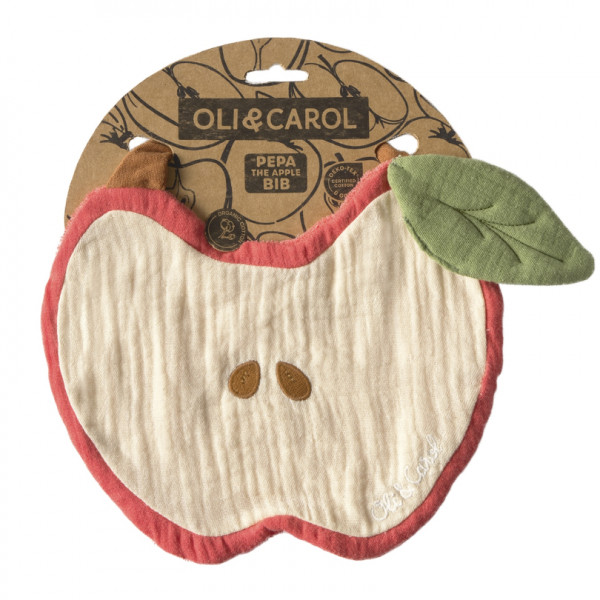 Bavoir en coton bio - Pepa la pomme