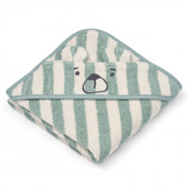 Cape de bain à rayures Albert - Ours Peppermint