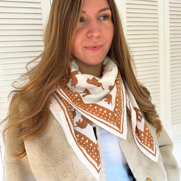 Foulard OSCAR adulte - Tigre milk