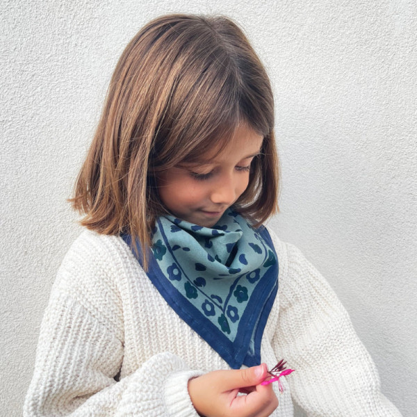 Foulard OSCAR enfant - Graou céladon