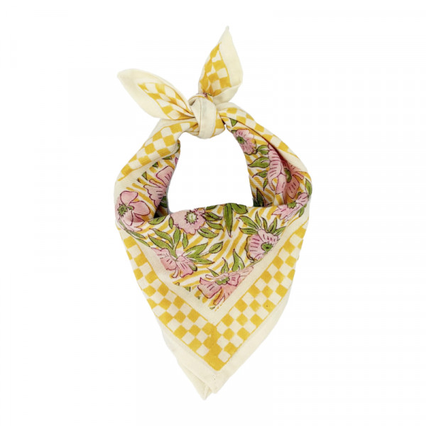 Foulard OSCAR enfant - Pivoine jaune