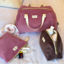 Sac à langer JOSEPH - Velours rose nude