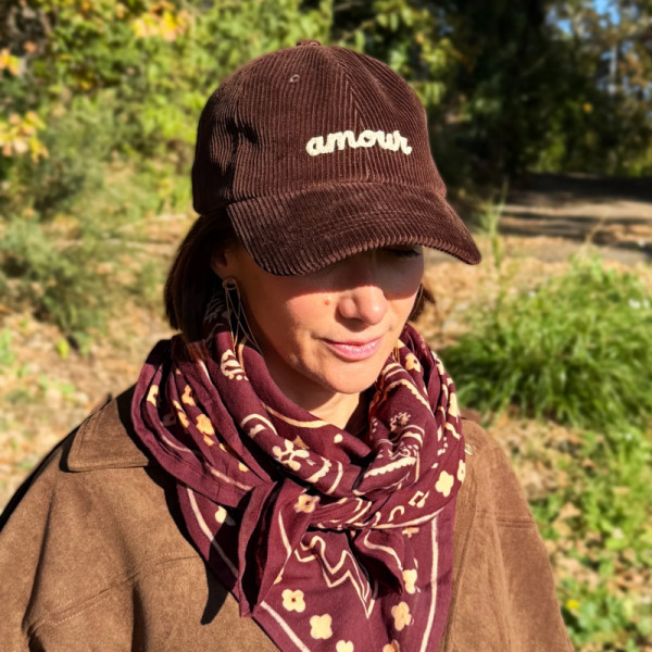 Casquette velours COLETTE - Amour