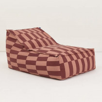 Pouf long Vibes - Rose et terracotta