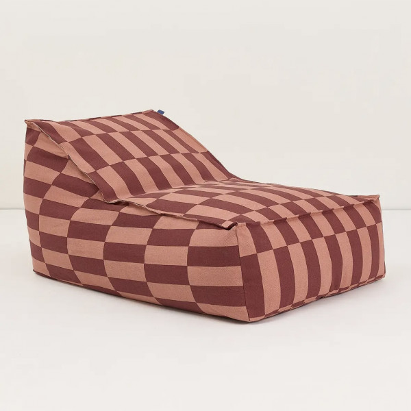 Pouf long Vibes - Rose et terracotta