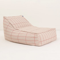 Pouf long Vibes - Rose et rouge