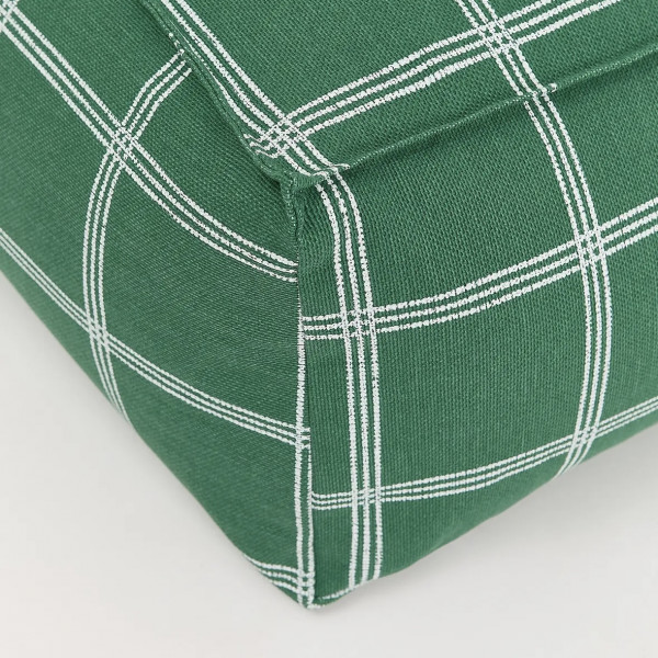 Pouf long Vibes - Vert et blanc