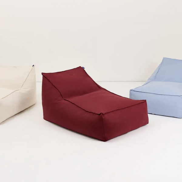 Pouf long Lucky - Burnt red