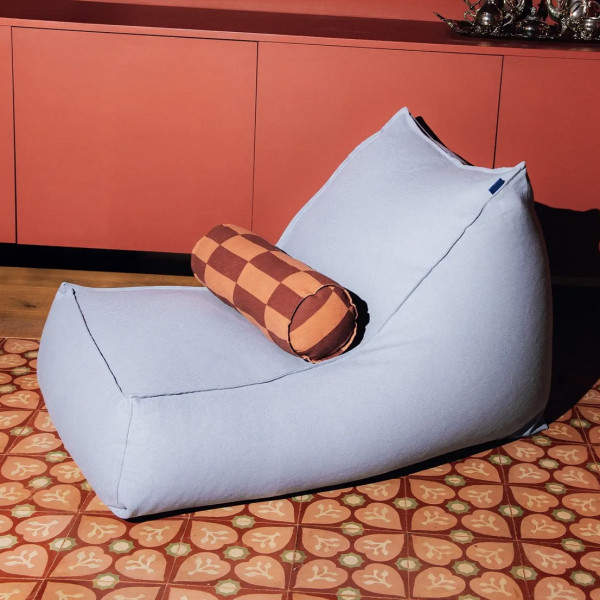 Pouf long Lucky - Baltic blue