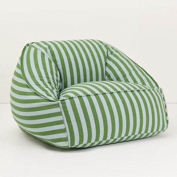 Pouf fauteuil adulte Ziggy - Vert et bleu