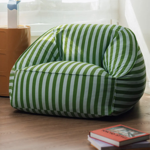 Pouf fauteuil adulte Ziggy - Vert et bleu