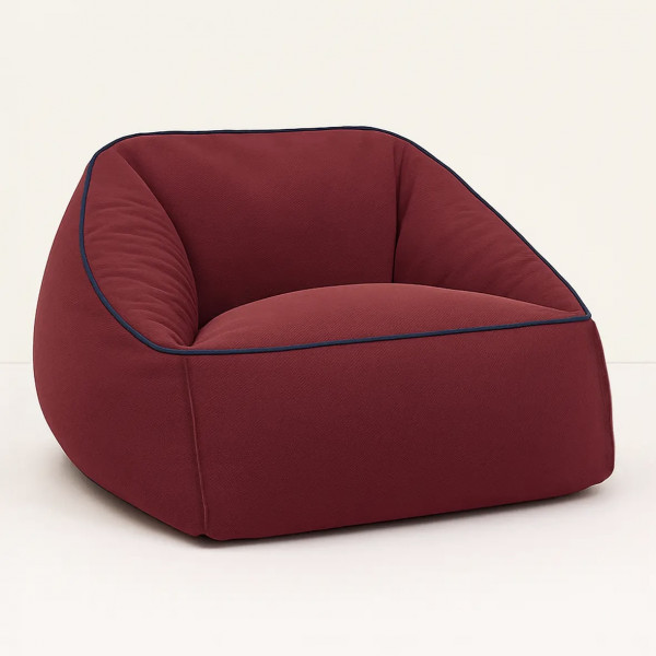 Pouf fauteuil adulte Arnold - Burnt red