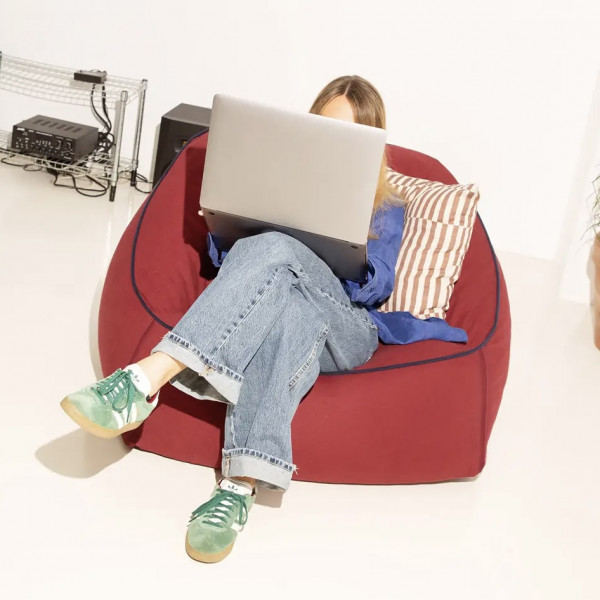 Pouf fauteuil adulte Arnold - Burnt red