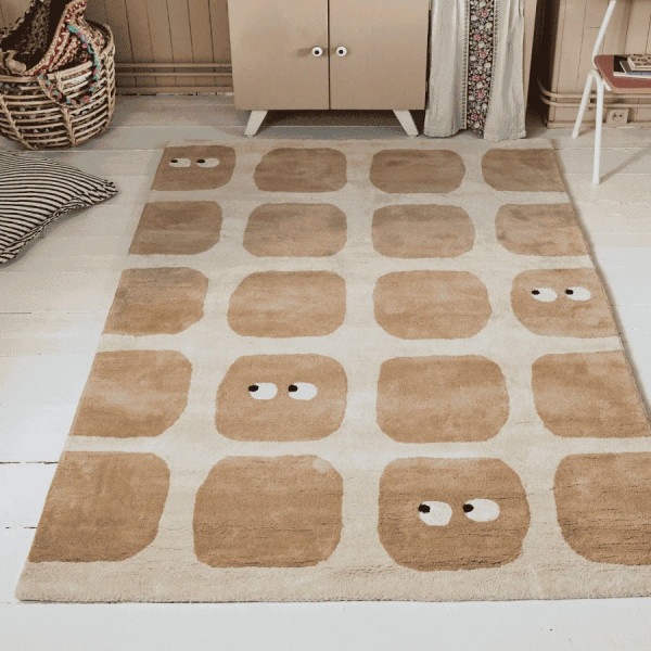 Tapis tufté coton bio - Bidules moka