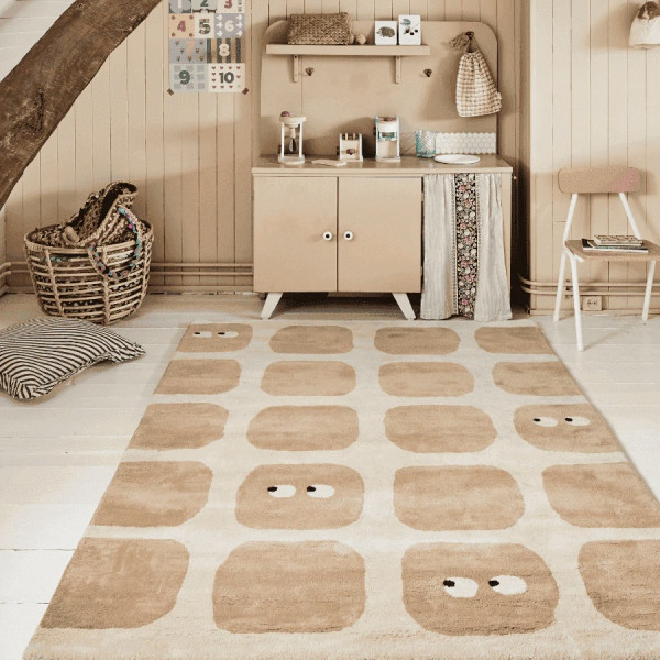 Tapis tufté coton bio - Bidules moka