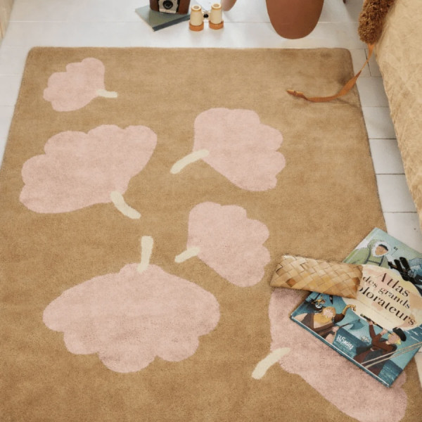 Tapis tufté coton bio - Ginko moka