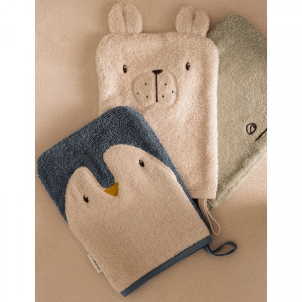 Lot de 3 gants de toilette Sylvester - Arctic Sea Ocean view