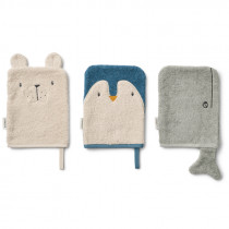 Lot de 3 gants de toilette Sylvester - Arctic Sea Ocean view