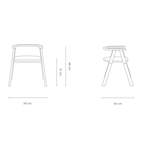 Chaise enfant Growing green - Baltic blue