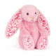 Peluche lapin Luxe - Blushkin Blossom