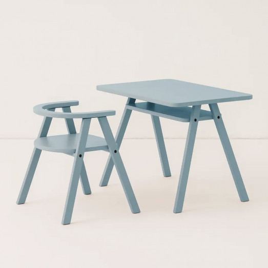 Ensemble bureau et chaise enfant Growing green - Baltic blue