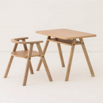Ensemble bureau et chaise enfant Growing green - Chêne naturel