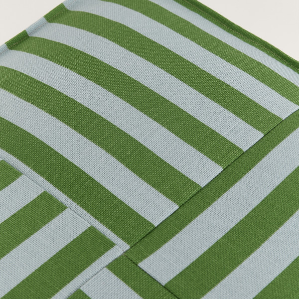 Pouf carré adulte Otto - Vert et bleu